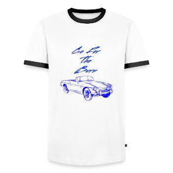 Car Burnout, I'm not old I'm just, car burnout - Men's Ringer Shirt - white/black - Front - AI Model Female 172 light (172cm) & AI Model Male 178 dark (178cm)
