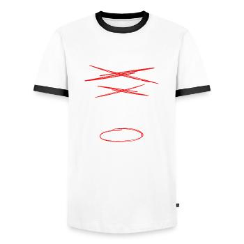 Freund Verlobter Ehemann Est 2009 - Männer Kontrast-T-Shirt - Weiß/Schwarz - Vorne - AI Model Female 172 light (172cm) & AI Model Male 178 dark (178cm)