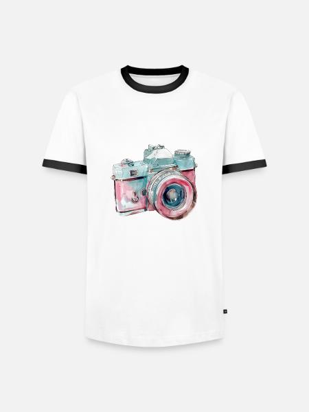 Fotokamera Digitalkamera Spiegelreflexkamera - Männer Kontrast-T-Shirt -