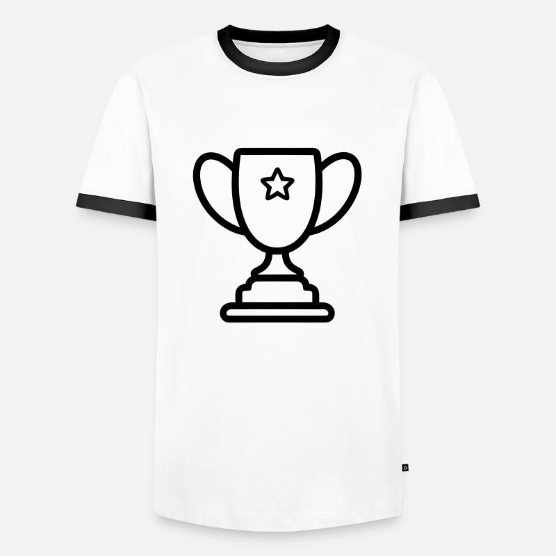 Trophäe - Männer Kontrast-T-Shirt - Weiß/Schwarz