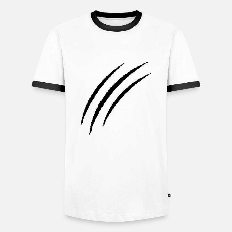 claw - Men's Ringer Shirt - white/black