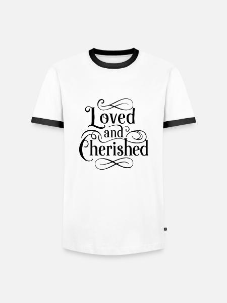 aimé et apprécié - T-shirt contrasté Homme - blanc/noir