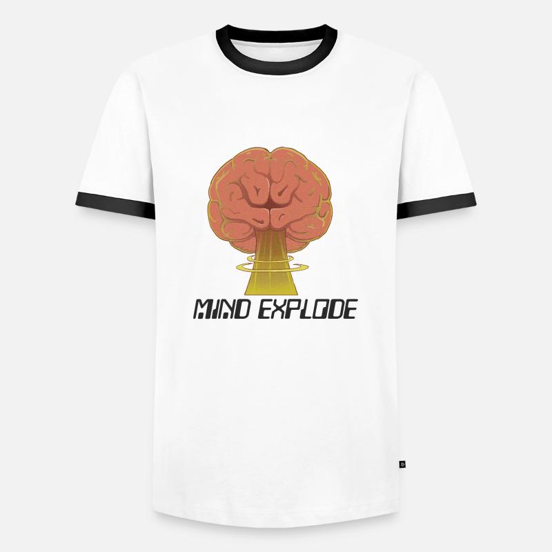 mind explode - Männer Kontrast-T-Shirt - Weiß/Schwarz