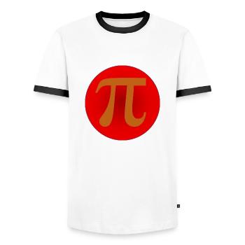 Pi Symbol - Men's Ringer Shirt - white/black - Front - AI Model Female 172 light (172cm) & AI Model Male 178 dark (178cm)