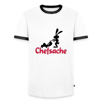 jardin - T-shirt contrasté Homme - blanc/noir - Devant - AI Model Female 172 light (172cm) & AI Model Male 178 dark (178cm)