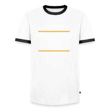 Versuche nicht wie ein Löwe zu kämpfen - Männer Kontrast-T-Shirt - Weiß/Schwarz - Vorne - AI Model Female 172 light (172cm) & AI Model Male 178 dark (178cm)