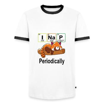 I nap periodically Roter Panda - Männer Kontrast-T-Shirt - Weiß/Schwarz - Vorne - AI Model Female 172 light (172cm) & AI Model Male 178 dark (178cm)