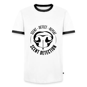 DÉTECTION DE PARFUM Chiens de dressage Chiens Recherche Chiens - T-shirt contrasté Homme - blanc/noir - Devant - AI Model Female 172 light (172cm) & AI Model Male 178 dark (178cm)
