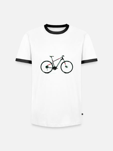 H Bike - Männer Kontrast-T-Shirt - Weiß/Schwarz