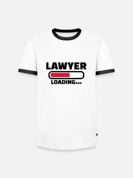 Lawyer - Men's Ringer Shirt - white/black