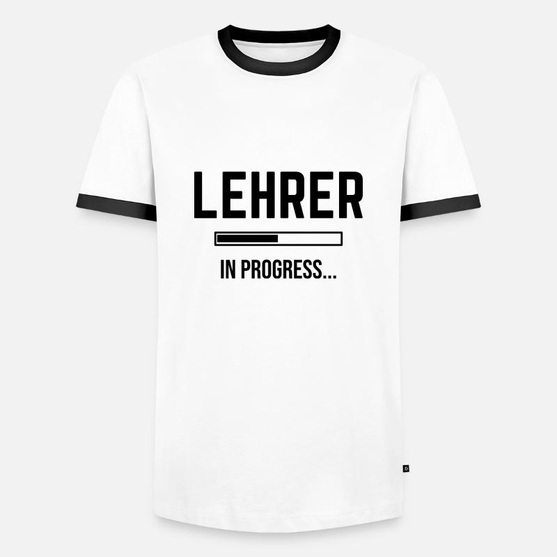 Lehrer In Progress - Männer Kontrast-T-Shirt - Weiß/Schwarz