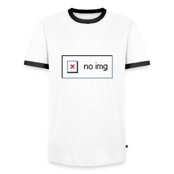 no img - Männer Kontrast-T-Shirt - Weiß/Schwarz - Vorne - AI Model Female 172 light (172cm) & AI Model Male 178 dark (178cm)