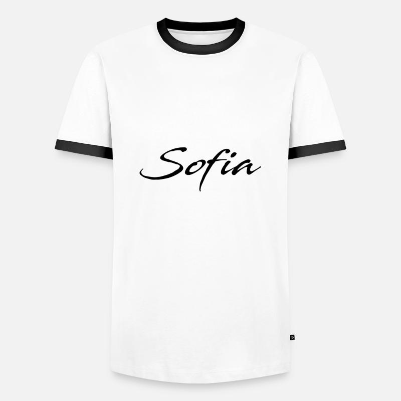 Sofia - Men's Ringer Shirt - white/black
