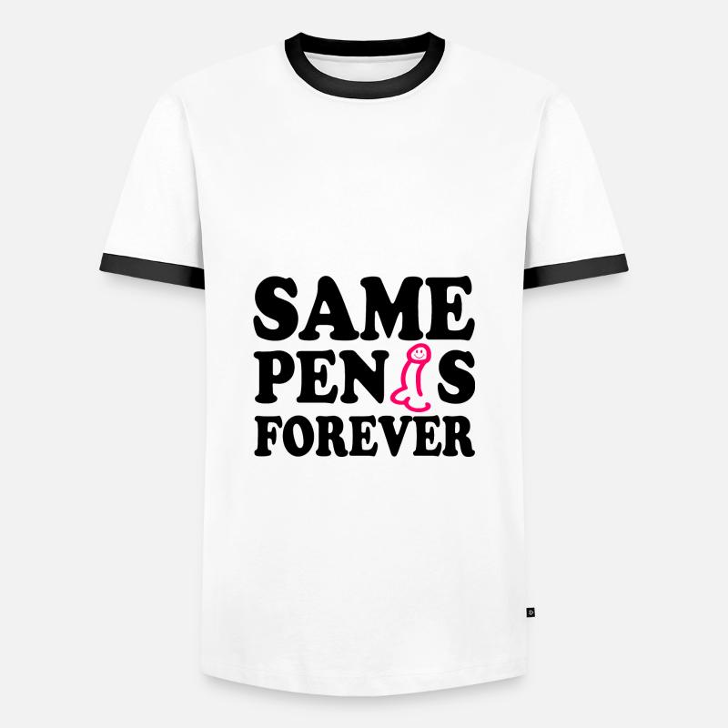 Same penis forever - Men's Ringer Shirt - white/black