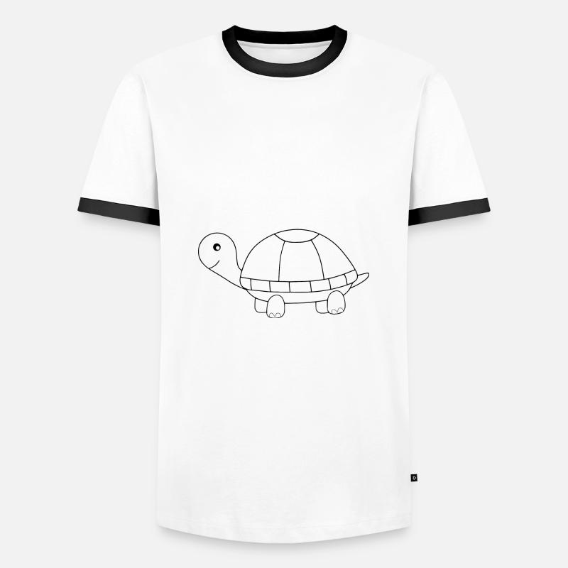 Turtle Turtles - Men's Ringer Shirt - white/black