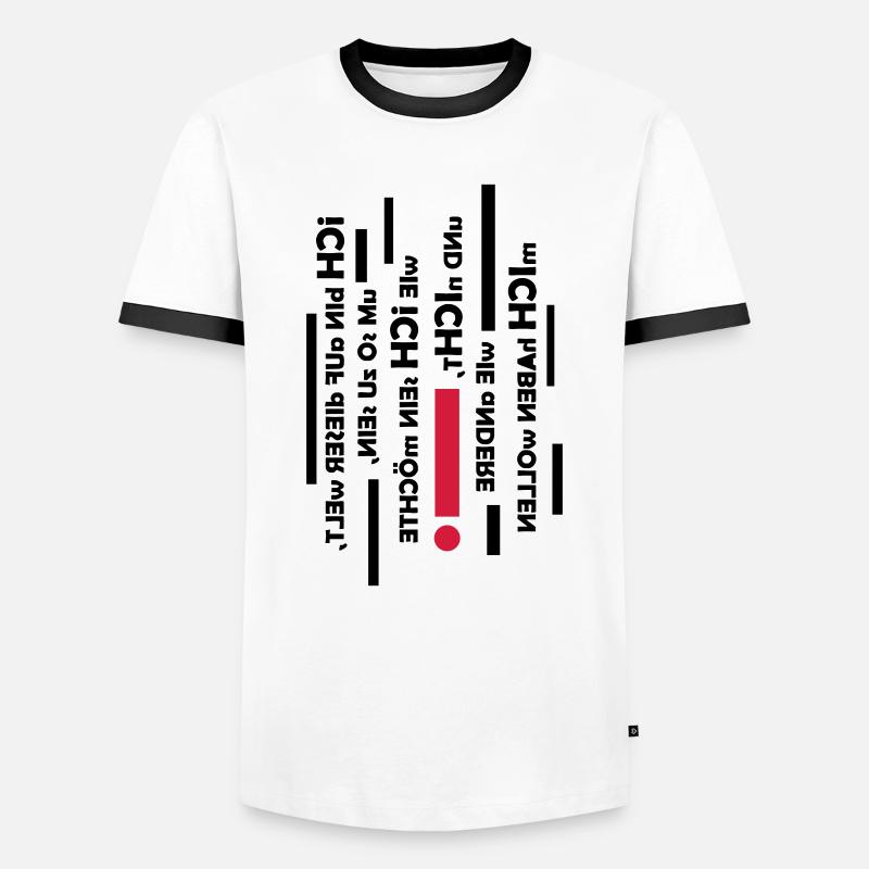 iCH bIN iCH - Männer Kontrast-T-Shirt - Weiß/Schwarz