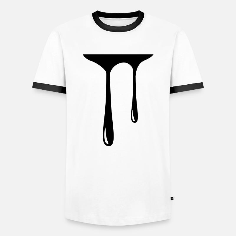 Drip - Männer Kontrast-T-Shirt - Weiß/Schwarz