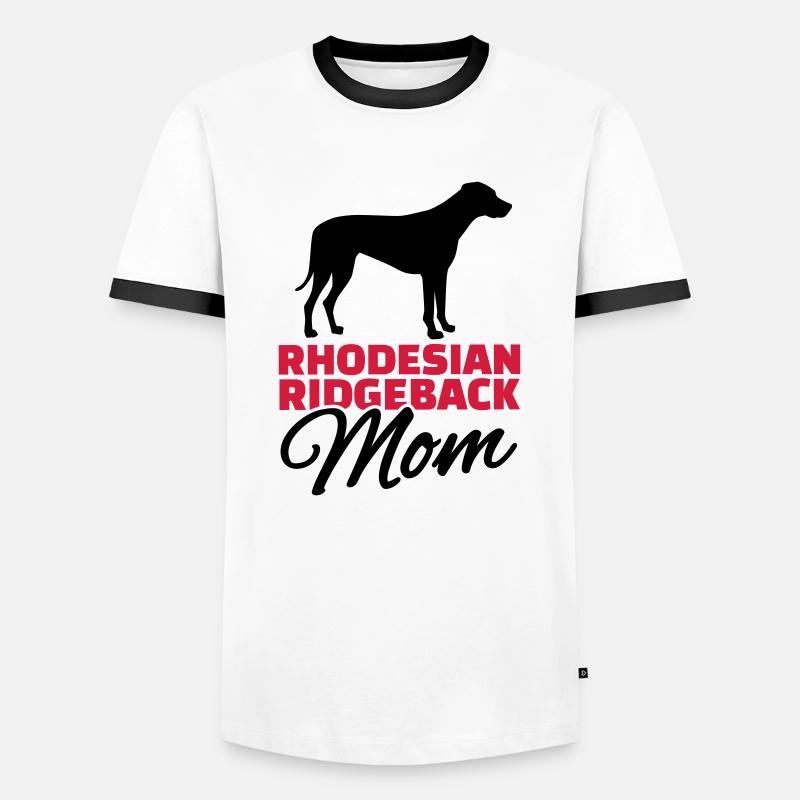 Rhodesian Ridgeback Mom - Men's Ringer Shirt - white/black