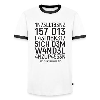 Intelligenz ist die Fähigkeit... Knifflig, Mathe - Männer Kontrast-T-Shirt - Weiß/Schwarz - Vorne - AI Model Female 172 light (172cm) & AI Model Male 178 dark (178cm)