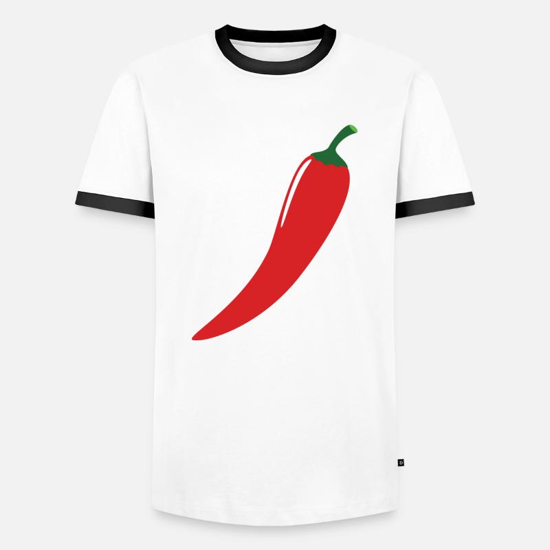 Red chilli - Men's Ringer Shirt - white/black