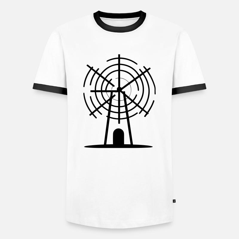 Windmill - Men's Ringer Shirt - white/black