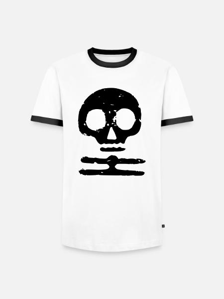 White Death Finland - Men's Ringer Shirt - white/black