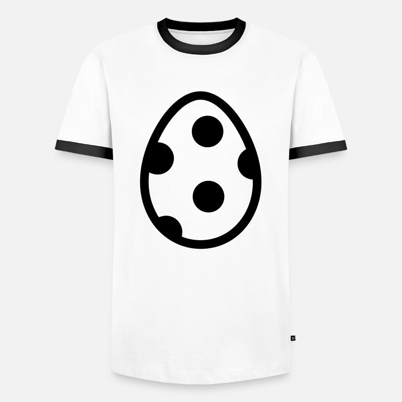 Egg - Men's Ringer Shirt - white/black