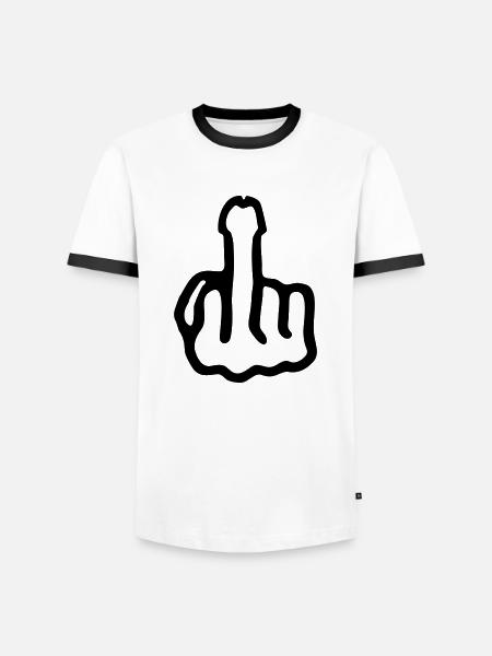 fckyou - Men's Ringer Shirt - white/black