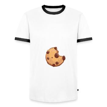 Cookie Baking Team Captain Christmas Cookies - Men's Ringer Shirt - white/black - Front - AI Model Female 172 light (172cm) & AI Model Male 178 dark (178cm)