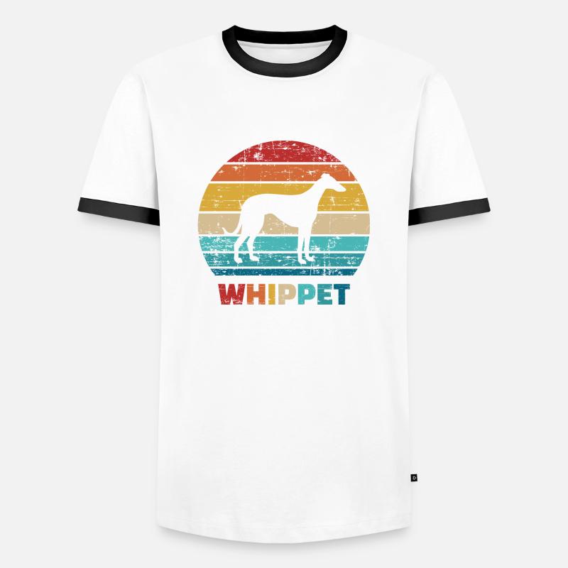 Whippet - Men's Ringer Shirt - white/black