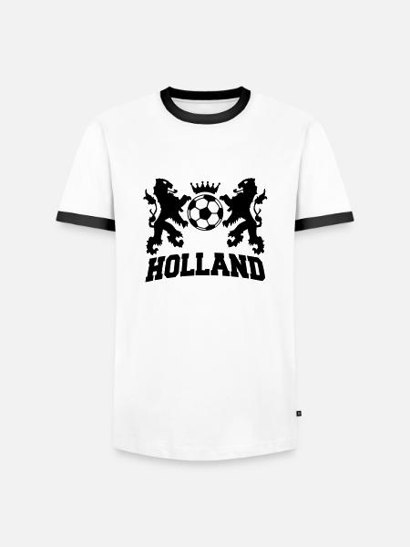 holland / nederlands elftal / the netherlands - Men's Ringer Shirt - white/black
