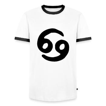 cancer zodiac - T-shirt contrasté Homme - blanc/noir - Devant - AI Model Female 172 light (172cm) & AI Model Male 178 dark (178cm)