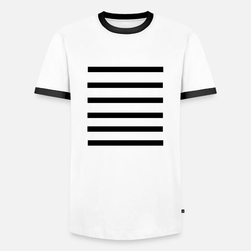 stripes_pattern_line - Men's Ringer Shirt - white/black
