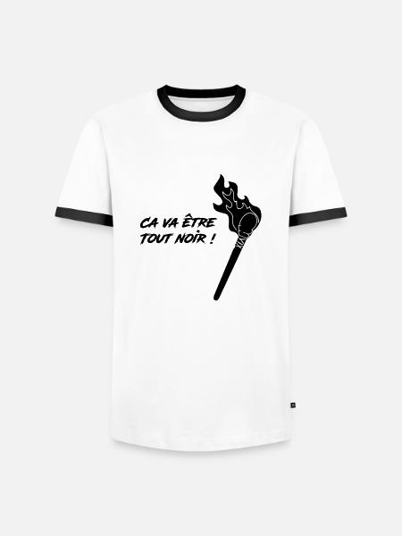 es wird alles schwarz sein - Männer Kontrast-T-Shirt - Weiß/Schwarz