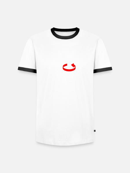 Tape & Pen White - T-shirt contrasté Homme - blanc/noir