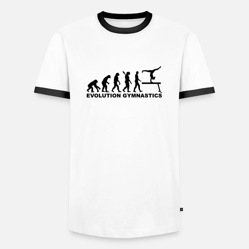 Evolution Gymnastics - T-shirt contrasté Homme - blanc/noir