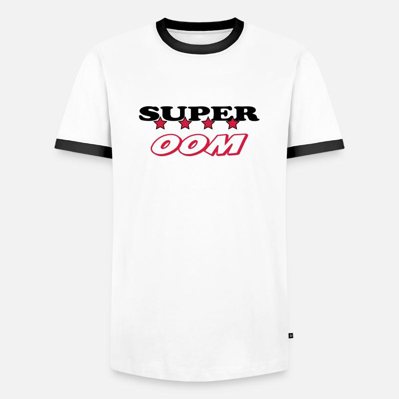 Super oom - Men's Ringer Shirt - white/black