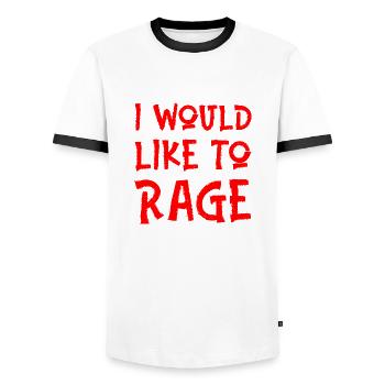 I Would Like To Rage - Männer Kontrast-T-Shirt - Weiß/Schwarz - Vorne - AI Model Female 172 light (172cm) & AI Model Male 178 dark (178cm)