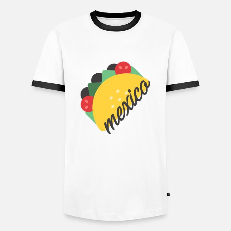 Mexico - Men's Ringer Shirt - white/black