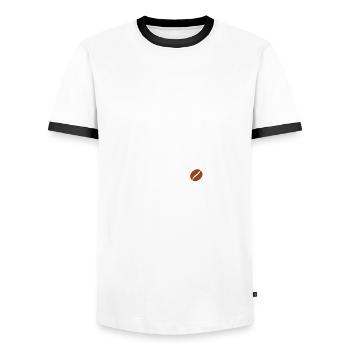 espresso yourself in a mug - Men's Ringer Shirt - white/black - Front - AI Model Female 172 light (172cm) & AI Model Male 178 dark (178cm)