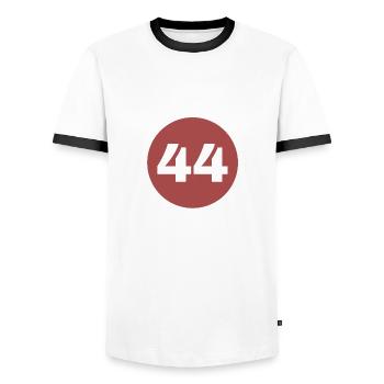 Malatya - Männer Kontrast-T-Shirt - Weiß/Schwarz - Vorne - AI Model Female 172 light (172cm) & AI Model Male 178 dark (178cm)