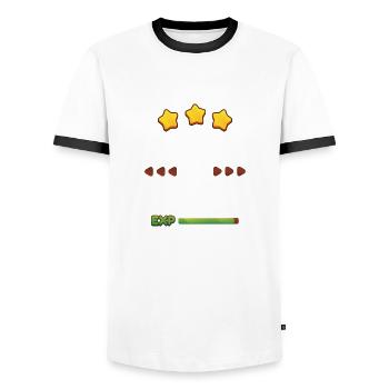 Levling Up Husband Gamer Ehemann Geschenk Hochzeit - Männer Kontrast-T-Shirt - Weiß/Schwarz - Vorne - AI Model Female 172 light (172cm) & AI Model Male 178 dark (178cm)