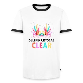Mineraliensammler und Erze Mineralien Fan - Männer Kontrast-T-Shirt - Weiß/Schwarz - Vorne - AI Model Female 172 light (172cm) & AI Model Male 178 dark (178cm)