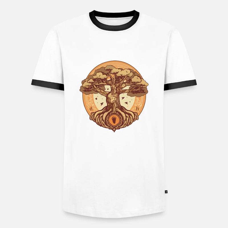 Baobab - Men's Ringer Shirt - white/black