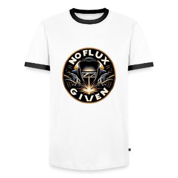 pas de flux donné 9 - T-shirt contrasté Homme - blanc/noir - Devant - AI Model Female 172 light (172cm) & AI Model Male 178 dark (178cm)