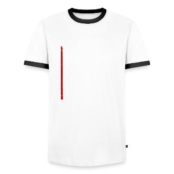 Si vous pouvez lire ceci forcé de poser le contrôleur - T-shirt contrasté Homme - blanc/noir - Devant - AI Model Female 172 light (172cm) & AI Model Male 178 dark (178cm)