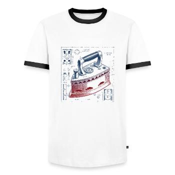 Fer - T-shirt contrasté Homme - blanc/noir - Devant - AI Model Female 172 light (172cm) & AI Model Male 178 dark (178cm)