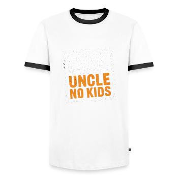 Punk Professional Uncle No Kids 11 - Männer Kontrast-T-Shirt - Weiß/Schwarz - Vorne - AI Model Female 172 light (172cm) & AI Model Male 178 dark (178cm)
