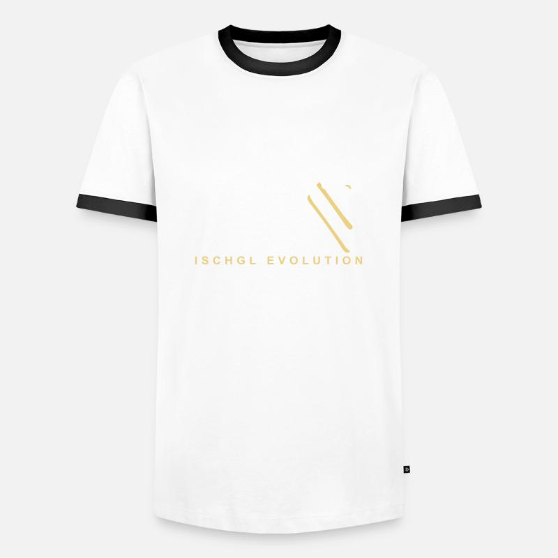 Ischgl Ski Evolution - Men's Ringer Shirt - white/black