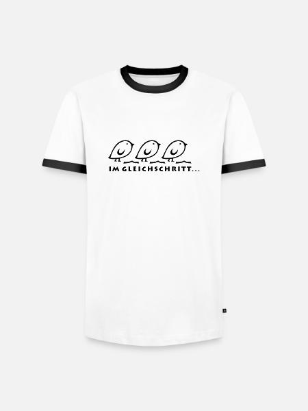 Tweetlercools - IN THE SAME STEP - Men's Ringer Shirt - white/black